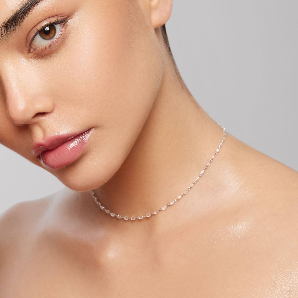 Necklace, 18-carat white gold with diamonds