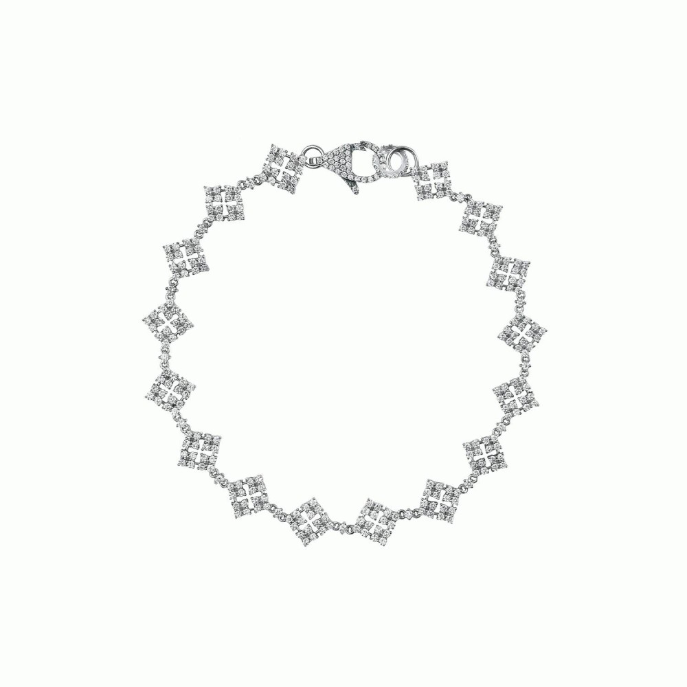 Bracelet, 18-carat white gold with diamonds