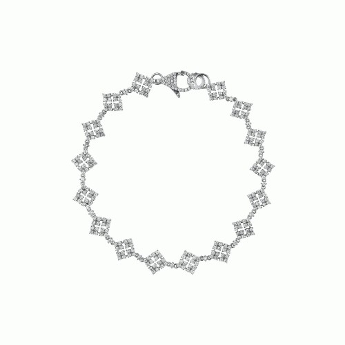 Bracelet, 18-carat white gold with diamonds