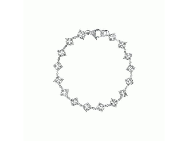 Bracelet, 18-carat white gold with diamonds