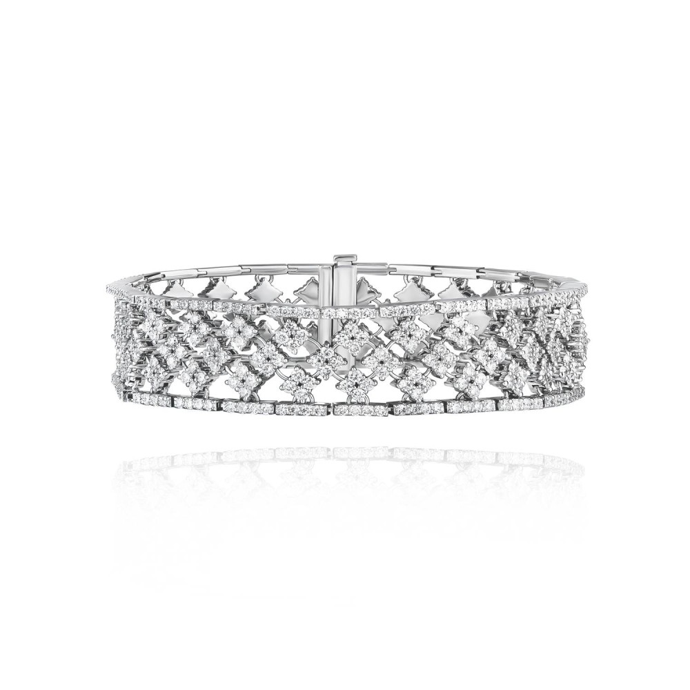 Bracelet, 18-carat yellow gold with diamonds