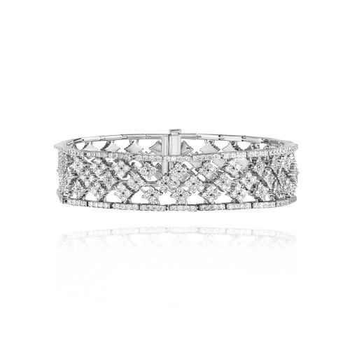 Браслет, Желтое золото 750 пробы с бриллиантами