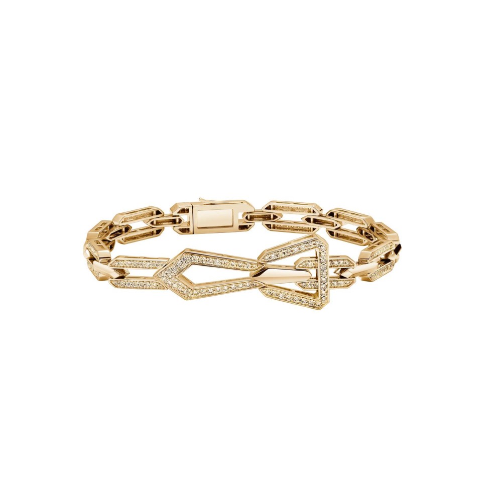Bracelet, 18-carat yellow gold with diamonds