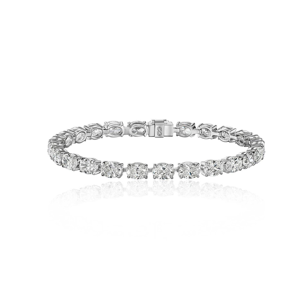 Bracelet, 18-carat white gold with diamonds