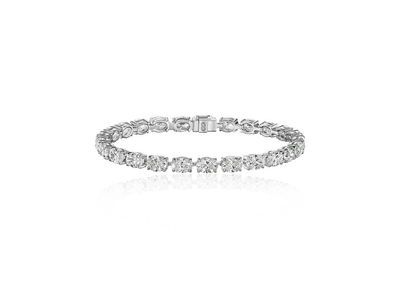 Bracelet, 18-carat white gold with diamonds
