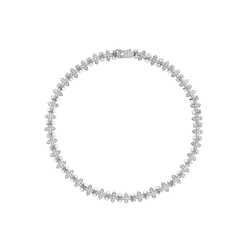 Choker, 18-carat white gold with diamonds