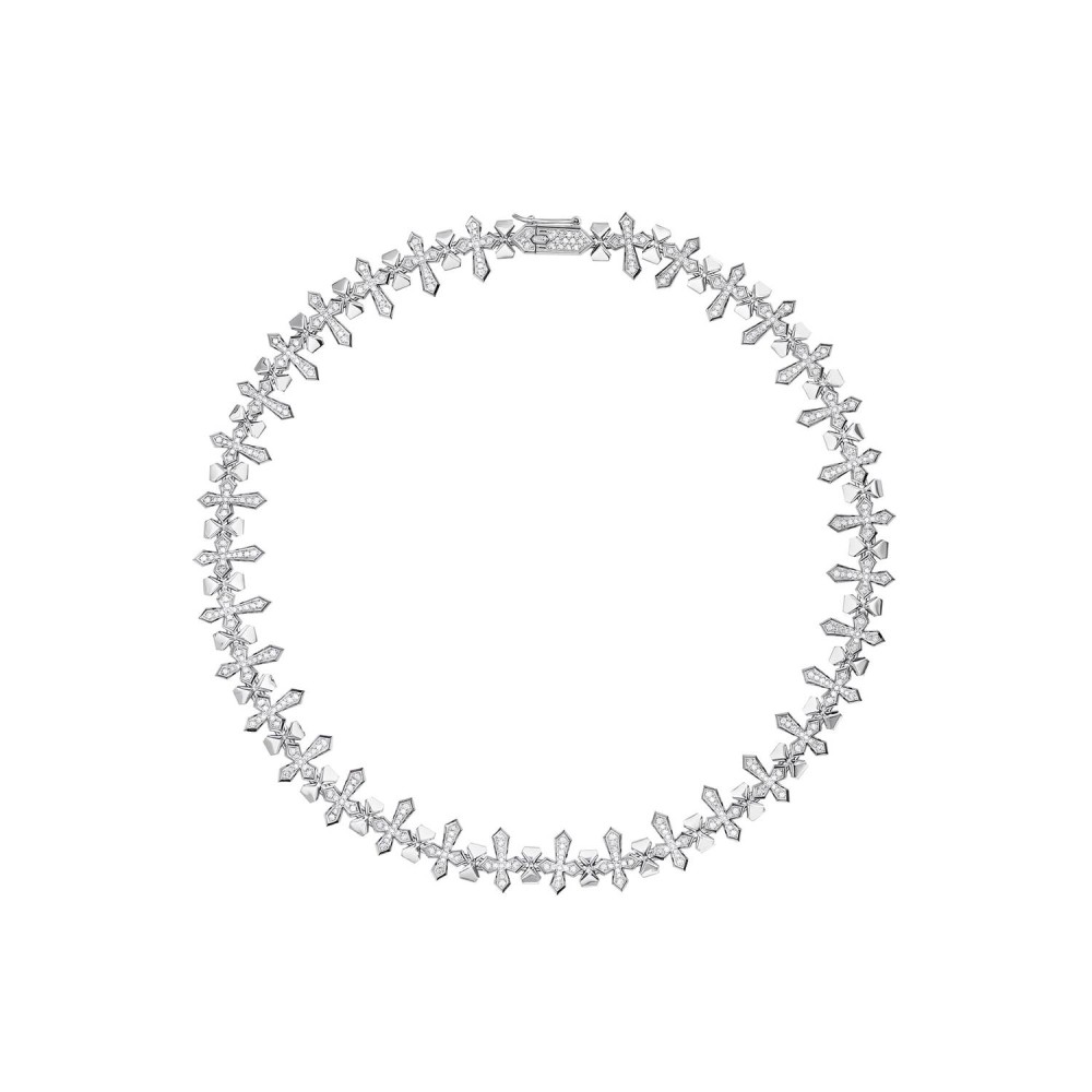 Choker, 18-carat white gold with diamonds