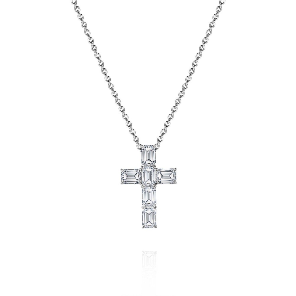 Necklace, 18-carat white gold with diamonds