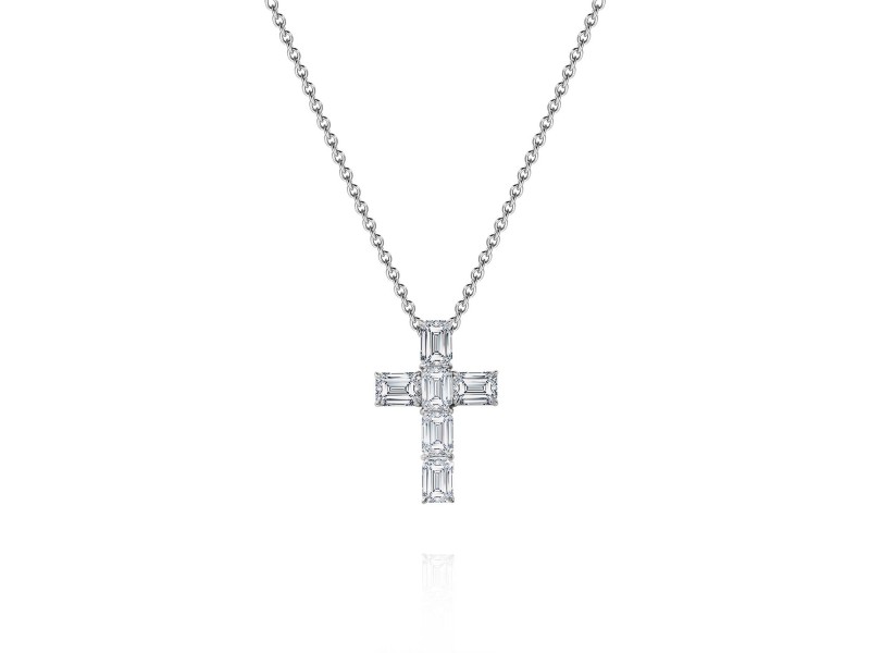 Necklace, 18-carat white gold with diamonds