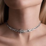 Necklace/Necklace, 18-carat white gold with diamonds