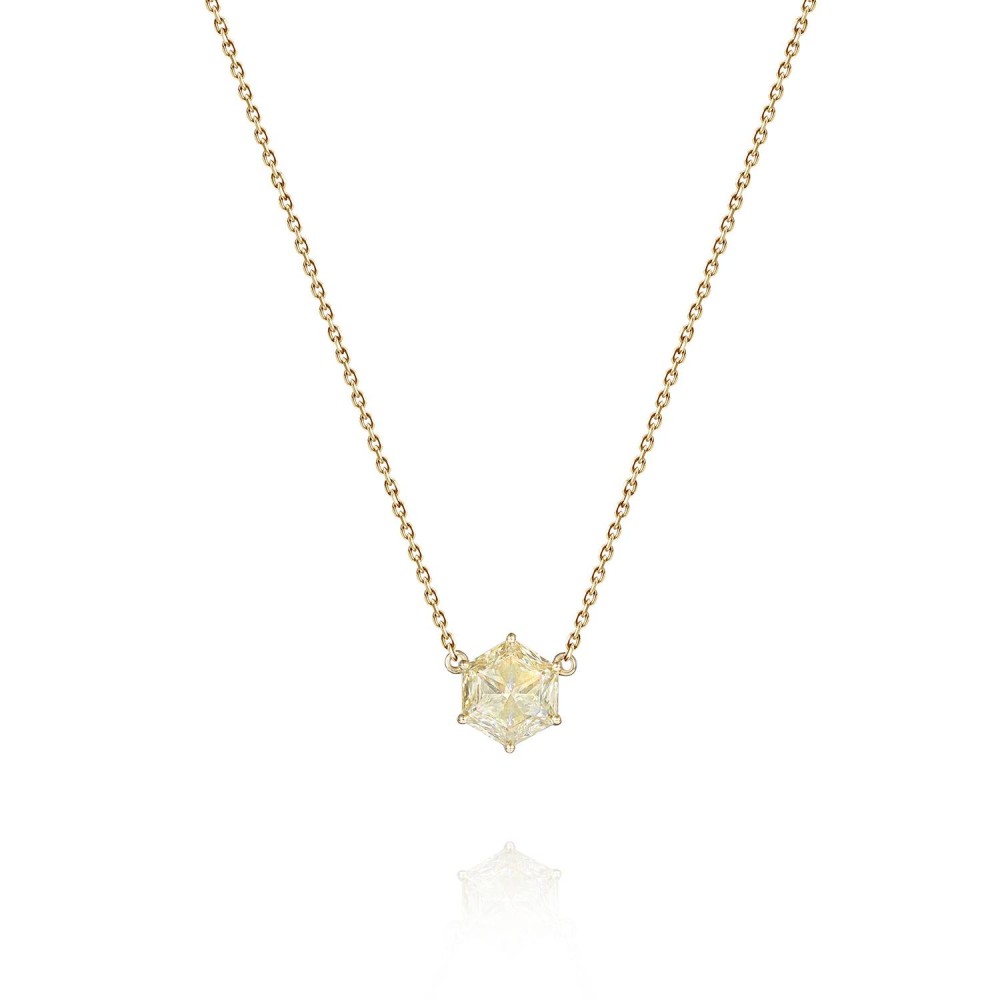 Necklace, 18-carat yellow gold with diamonds