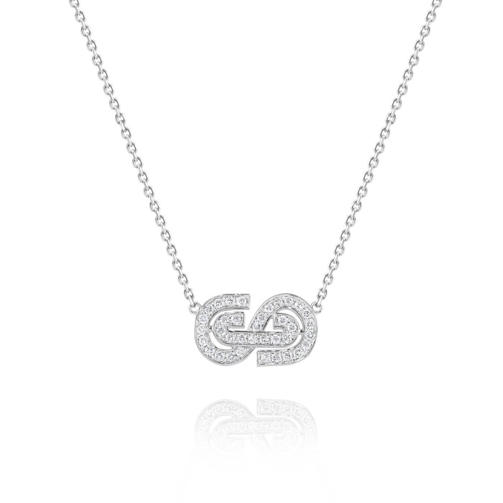 Necklace, 18-carat white gold with diamonds