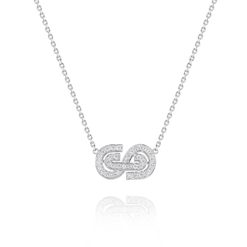 Necklace, 18-carat white gold with diamonds