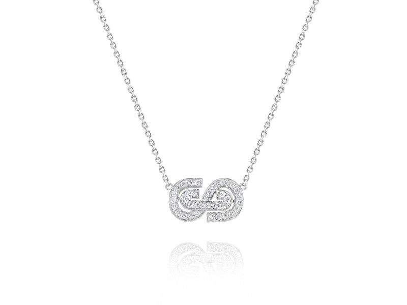Necklace, 18-carat white gold with diamonds