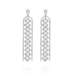 Earrings, 18-carat white gold with diamonds