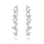 Earrings, 18-carat white gold with diamonds
