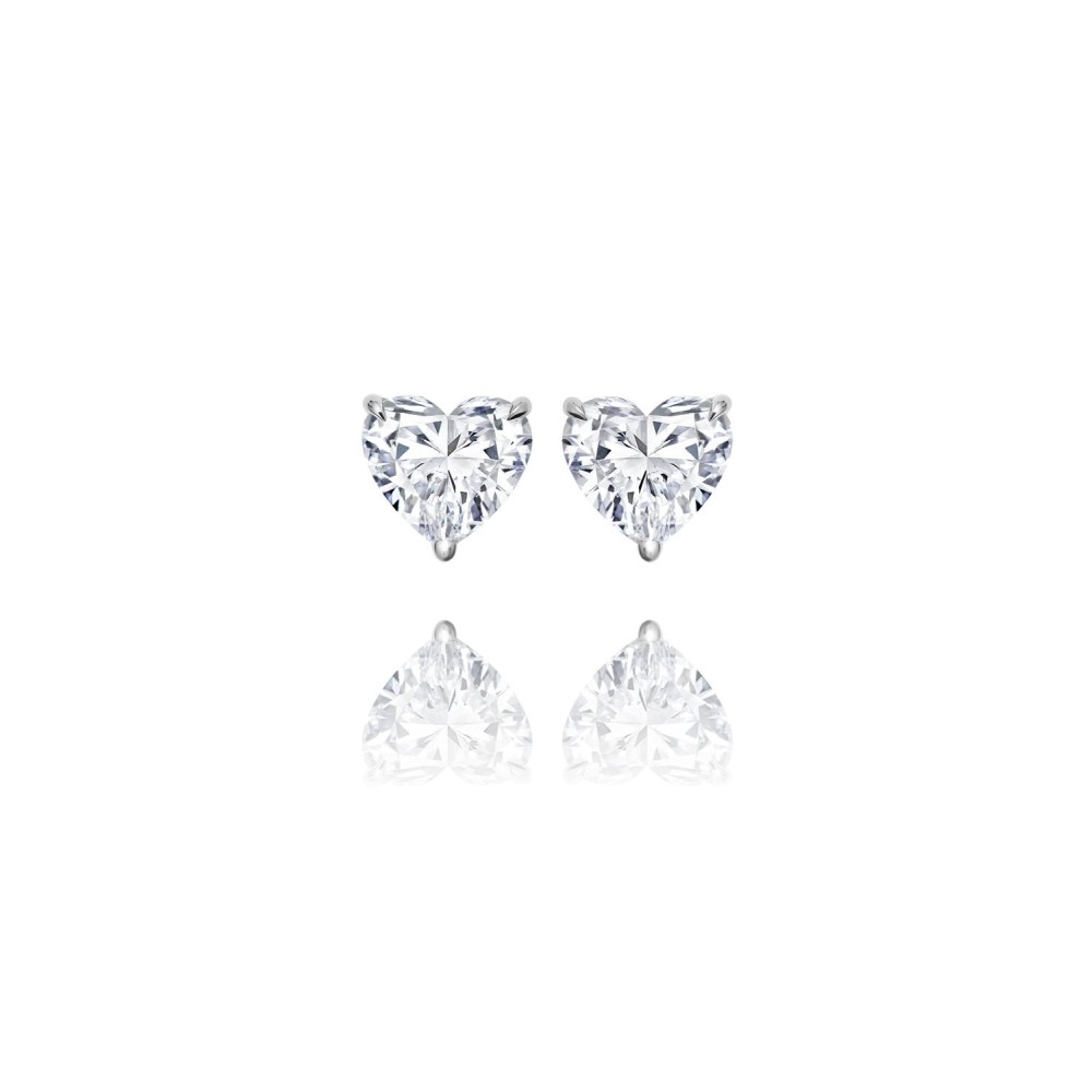 Earrings / Studs, 18-carat white gold with diamonds