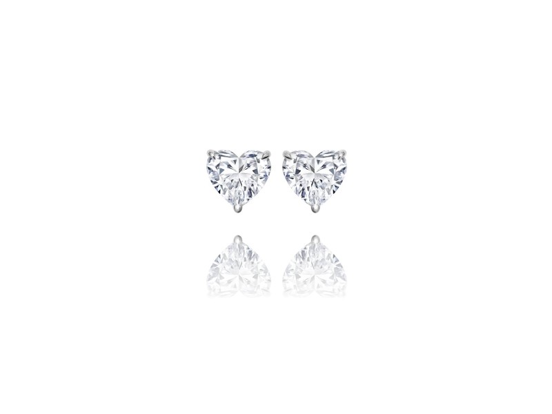 Earrings / Studs, 18-carat white gold with diamonds