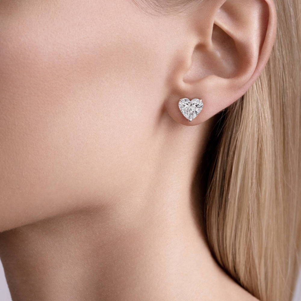 Earrings / Studs, 18-carat white gold with diamonds