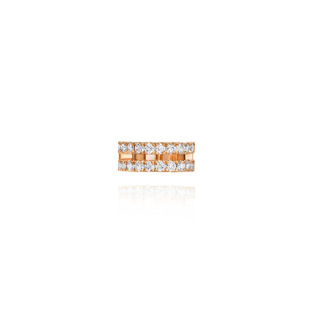Kaff earring, 18-carat rose gold with diamonds