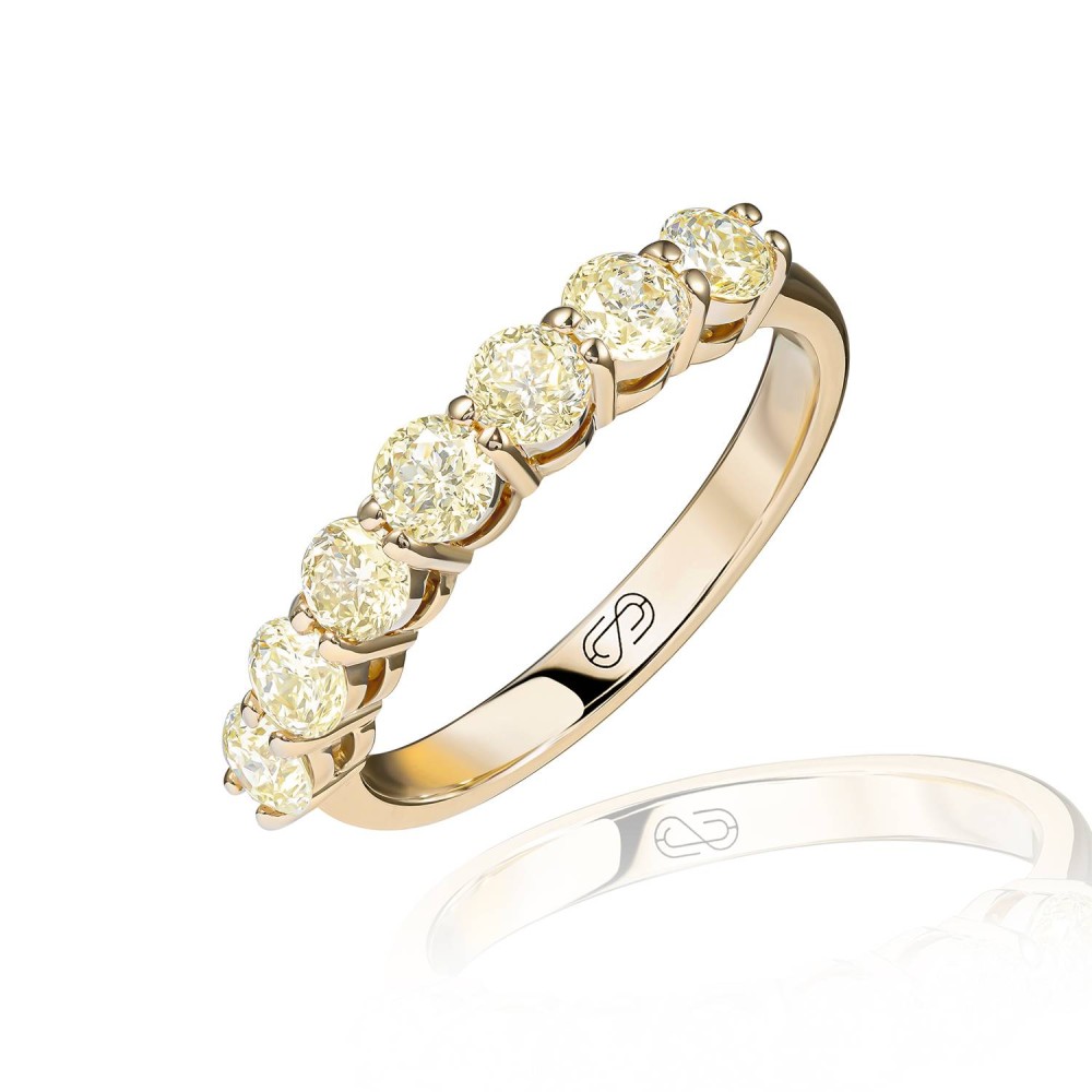 Ring, 18-carat yellow gold with diamonds