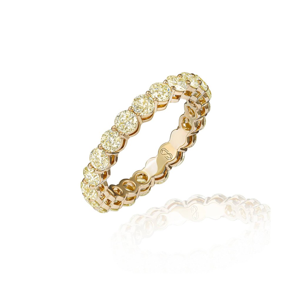 Ring, 18-carat yellow gold with diamonds