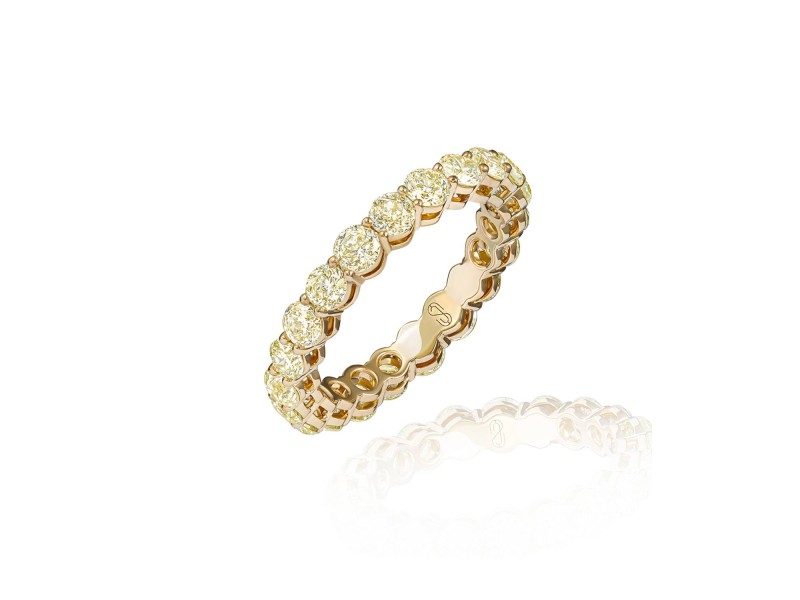 Ring, 18-carat yellow gold with diamonds