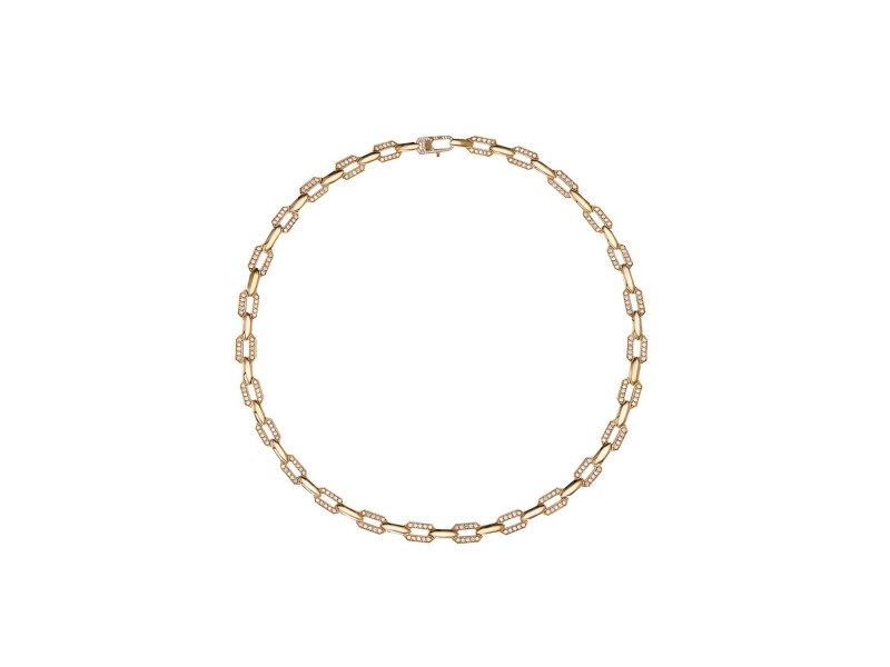 Choker, 18-carat yellow gold with diamonds