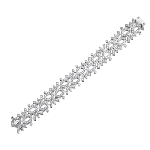 Bracelet, 18-carat white gold with diamonds