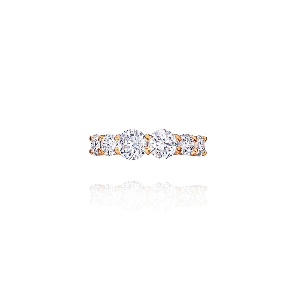 Kaff earring, 18-carat rose gold with diamonds