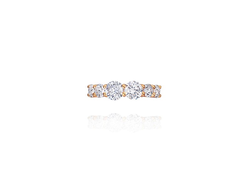 Kaff earring, 18-carat rose gold with diamonds