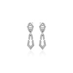 Earrings, 18-carat white gold with diamonds