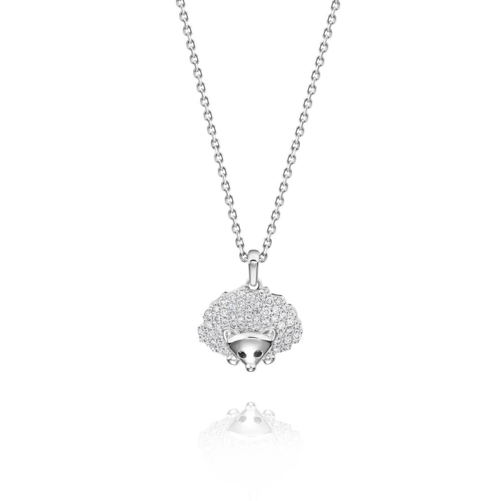Children's necklace, 18-carat white gold with diamonds