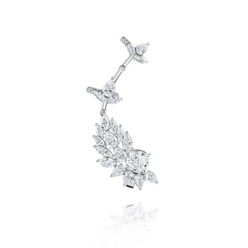 Earring Kaff, 18-carat white gold with diamonds Earring Kaff, 18-carat white gold with diamonds