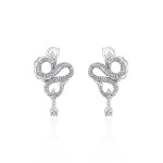 Серьги, Белое золото 750 пробы с бриллиантами