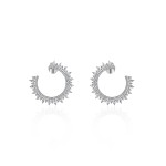 Earring, 18-carat white gold with diamonds