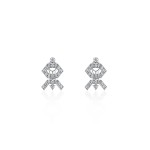Earring, 18-carat white gold with diamonds