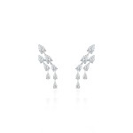 Earring, 18-carat white gold with diamonds