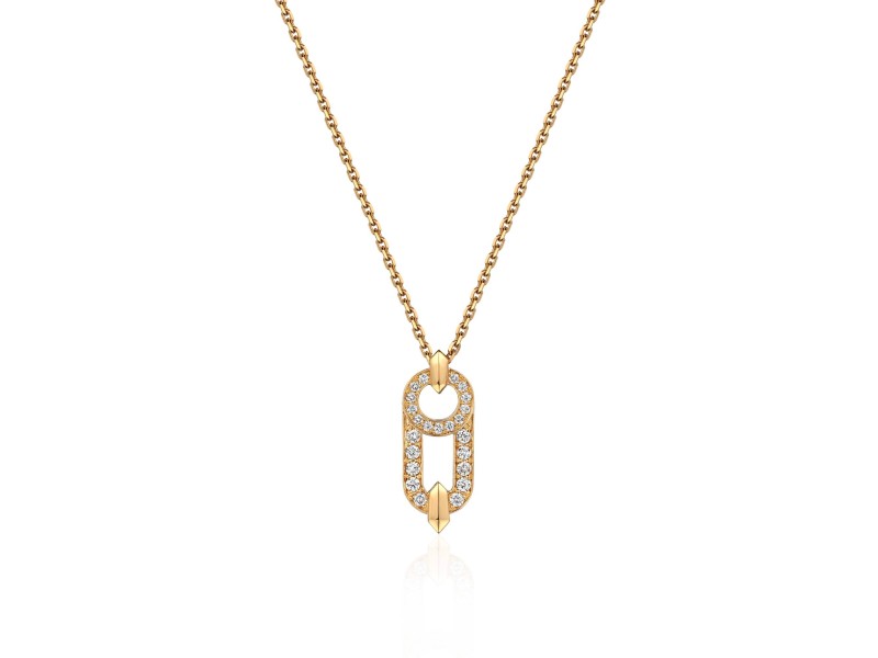Necklace, 18-carat yellow gold with diamonds