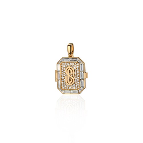 Book pendant, 18-carat yellow gold with diamonds Book pendant, 18-carat yellow gold with diamonds