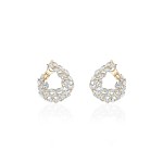 Earring, 18-carat yellow gold with diamonds