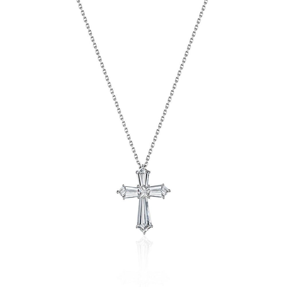 Necklace, 18-carat white gold with diamonds