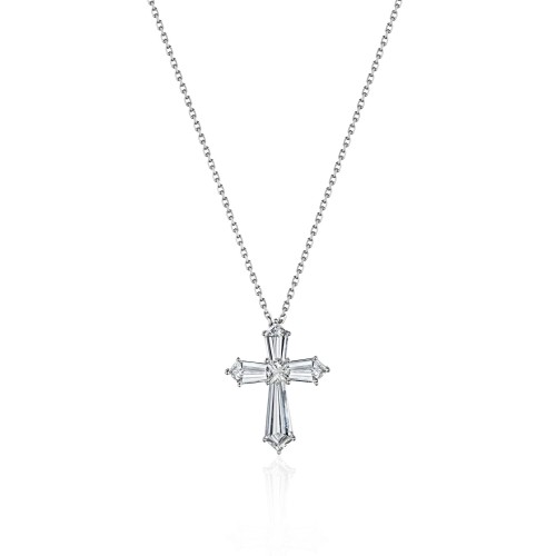 Necklace, 18-carat white gold with diamonds