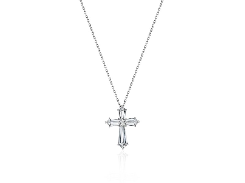 Necklace, 18-carat white gold with diamonds