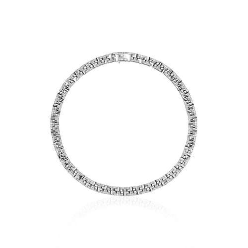 Necklace, 18-carat white gold with diamonds