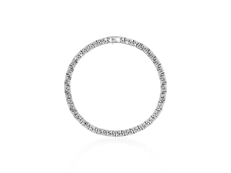 Necklace, 18-carat white gold with diamonds