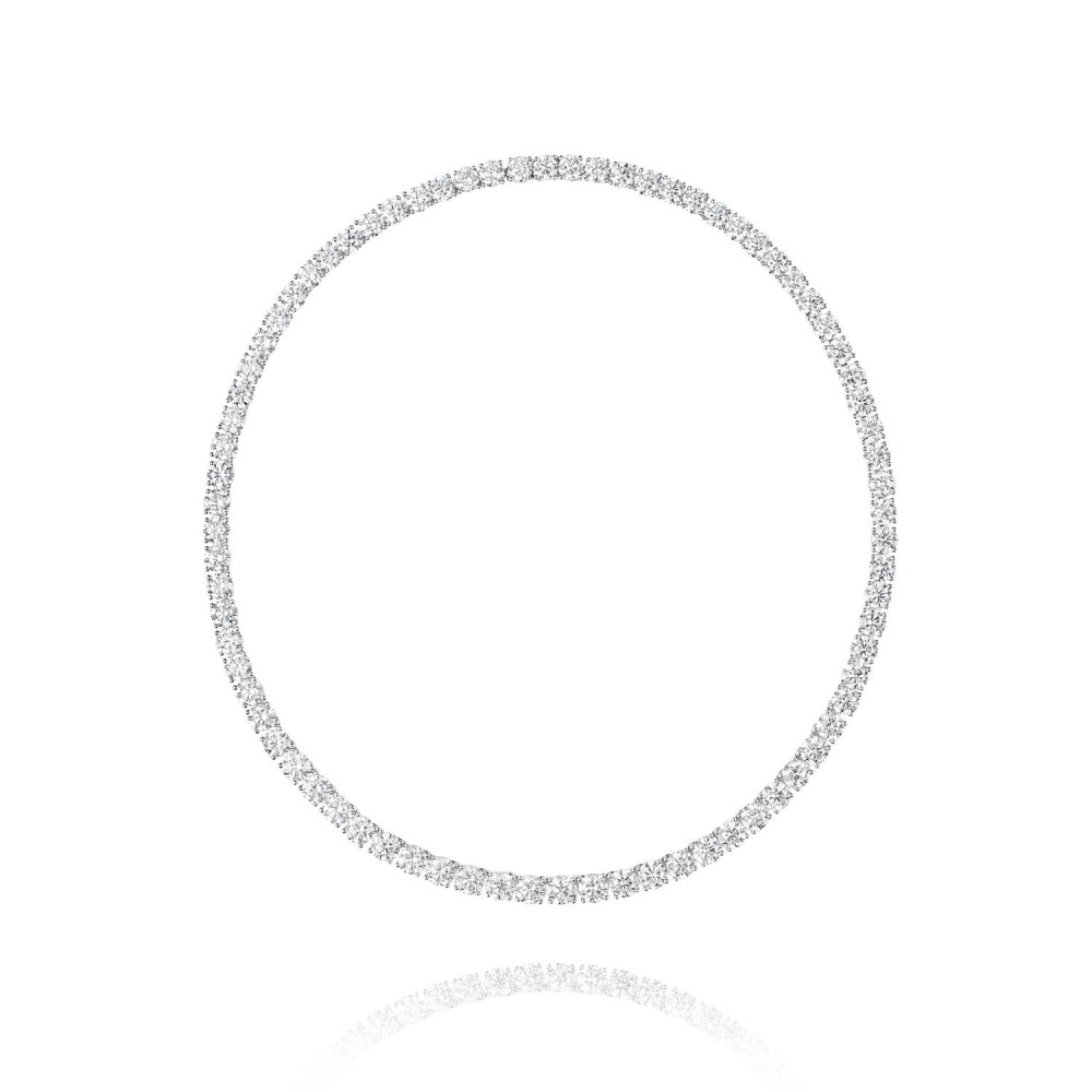 Necklace, 18-carat white gold with diamonds