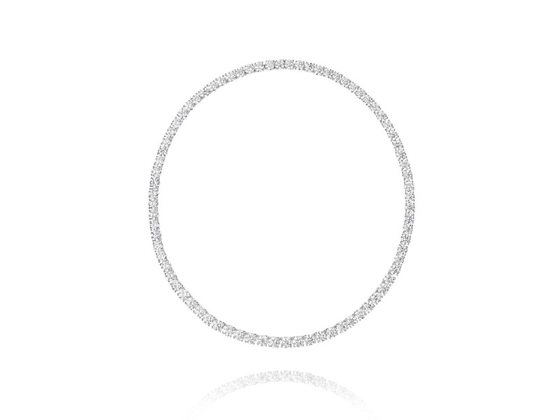 Necklace, 18-carat white gold with diamonds