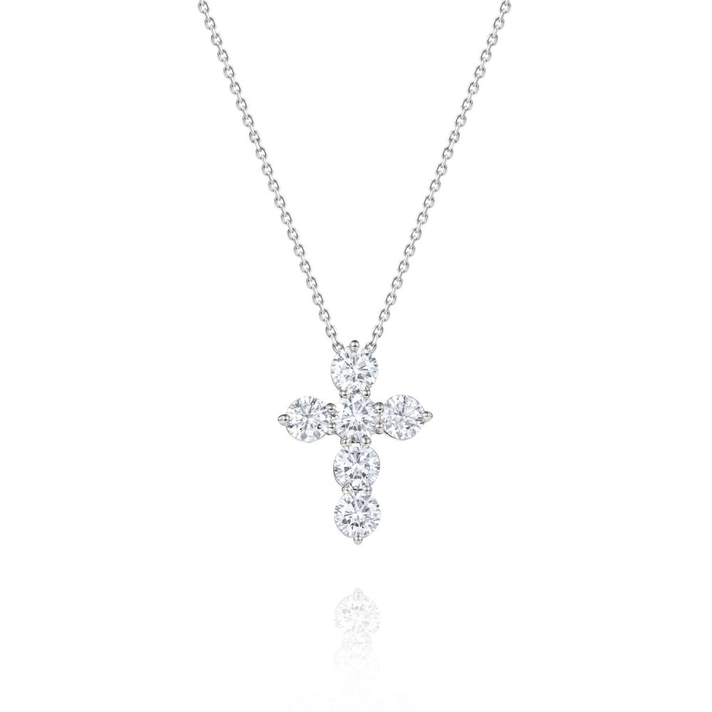 Necklace, 18-carat white gold with diamonds