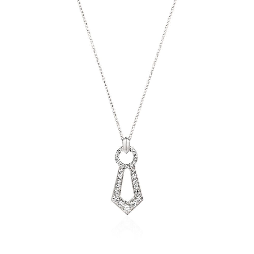 Necklace, 18-carat white gold with diamonds